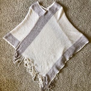 Knit pullover poncho